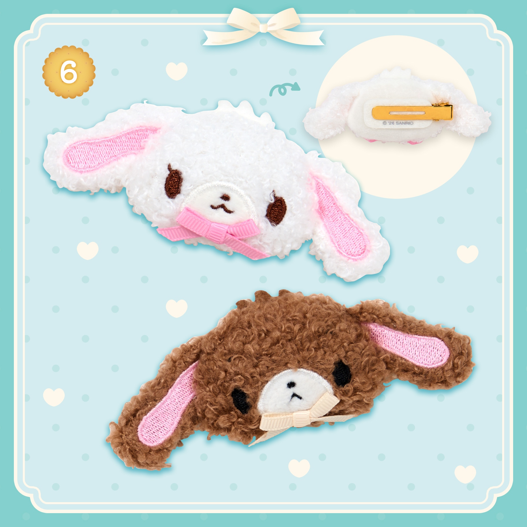 🌸 【預訂】Sugarbunnies Biscuit Series-No.6-公仔髮夾Set