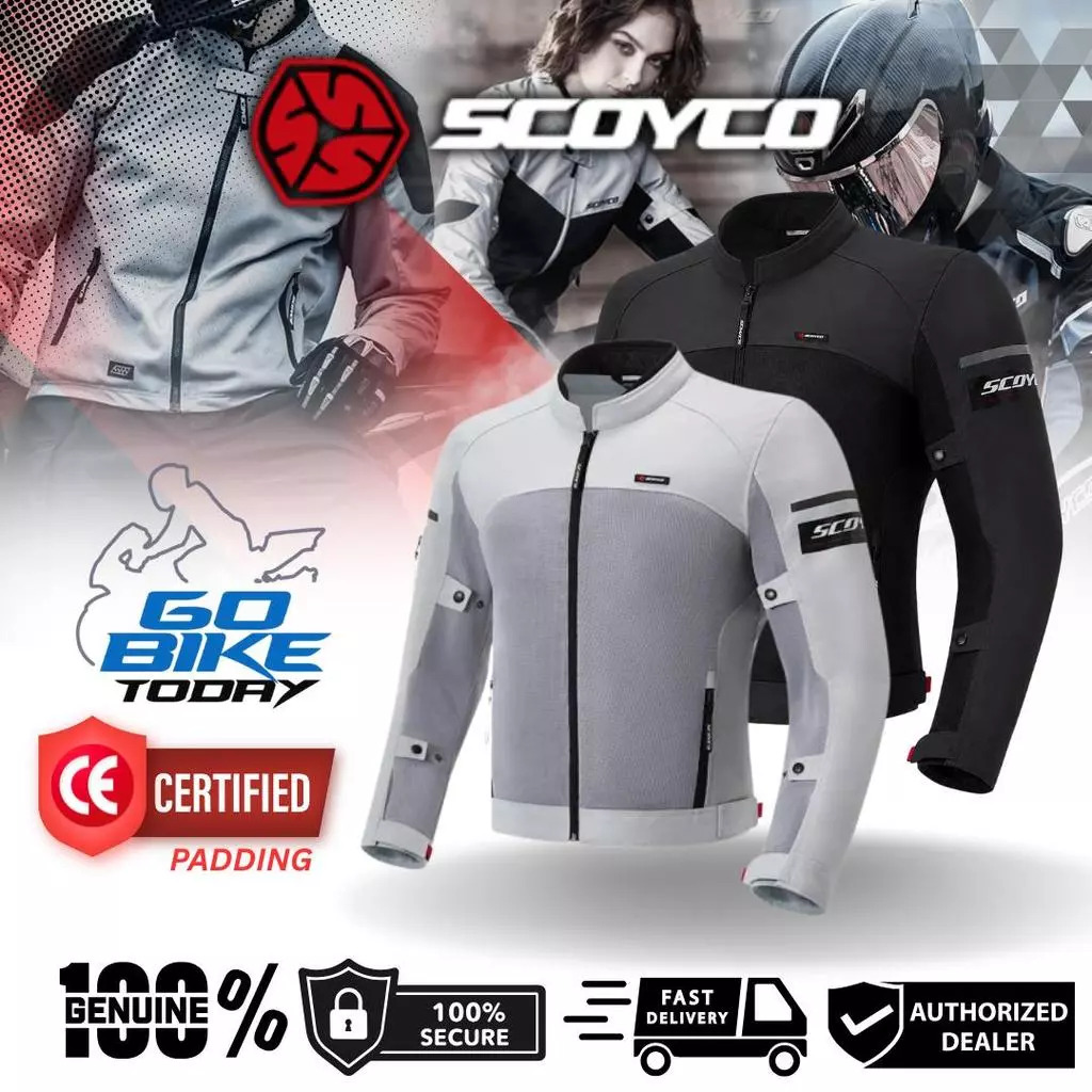 SCOYCO JK328 Motorcycle Riding Jacket Men | CE Protector | Touring Racing Jaket Motor Lelaki