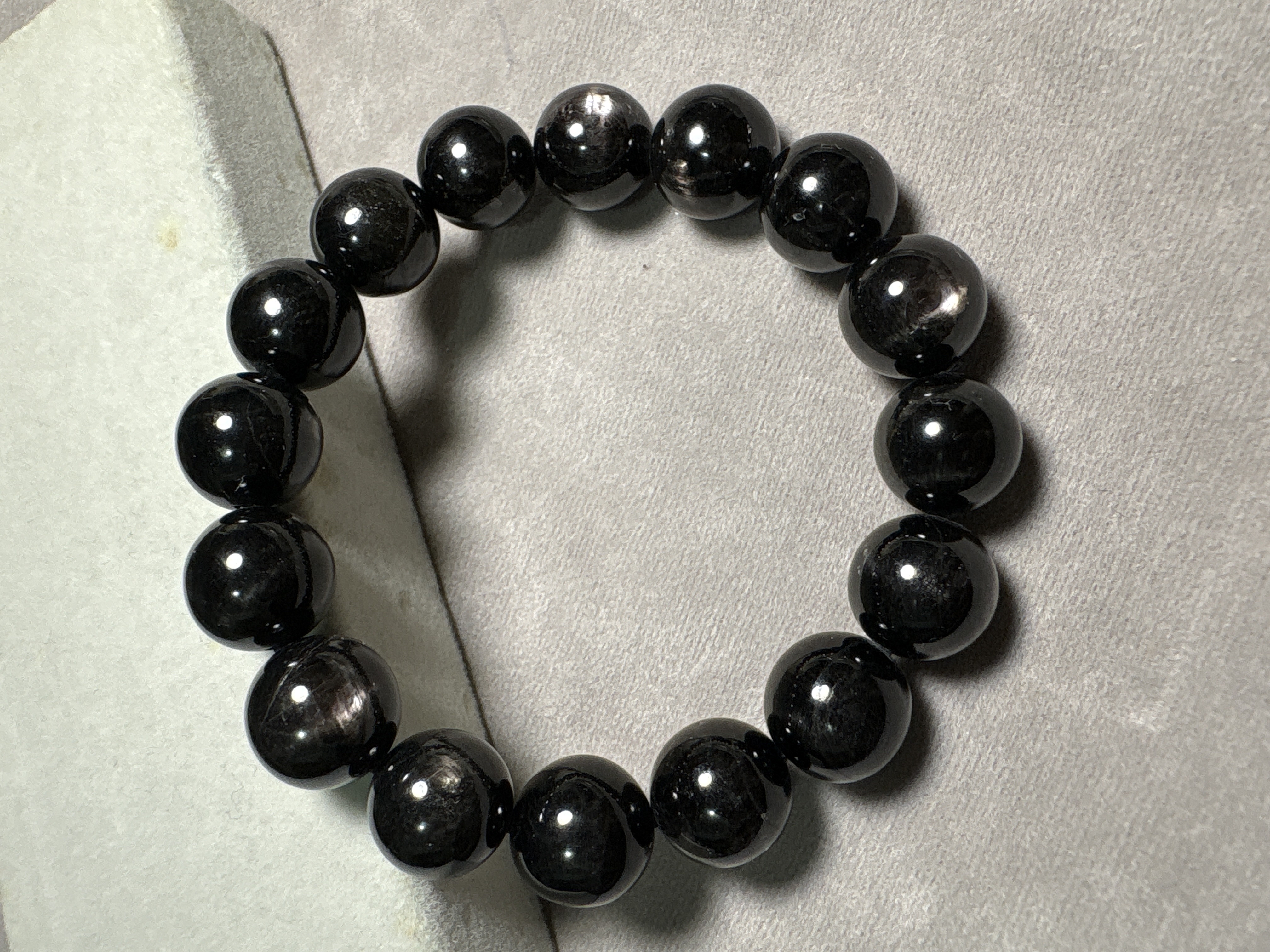 【能量】金運石銀線石手串 ｜附送證書No.3666 ｜12.5mm珠16cm手圍