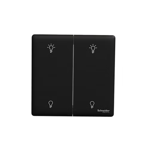 施耐德 Unica X 曜石黑 孖位 光暗掣