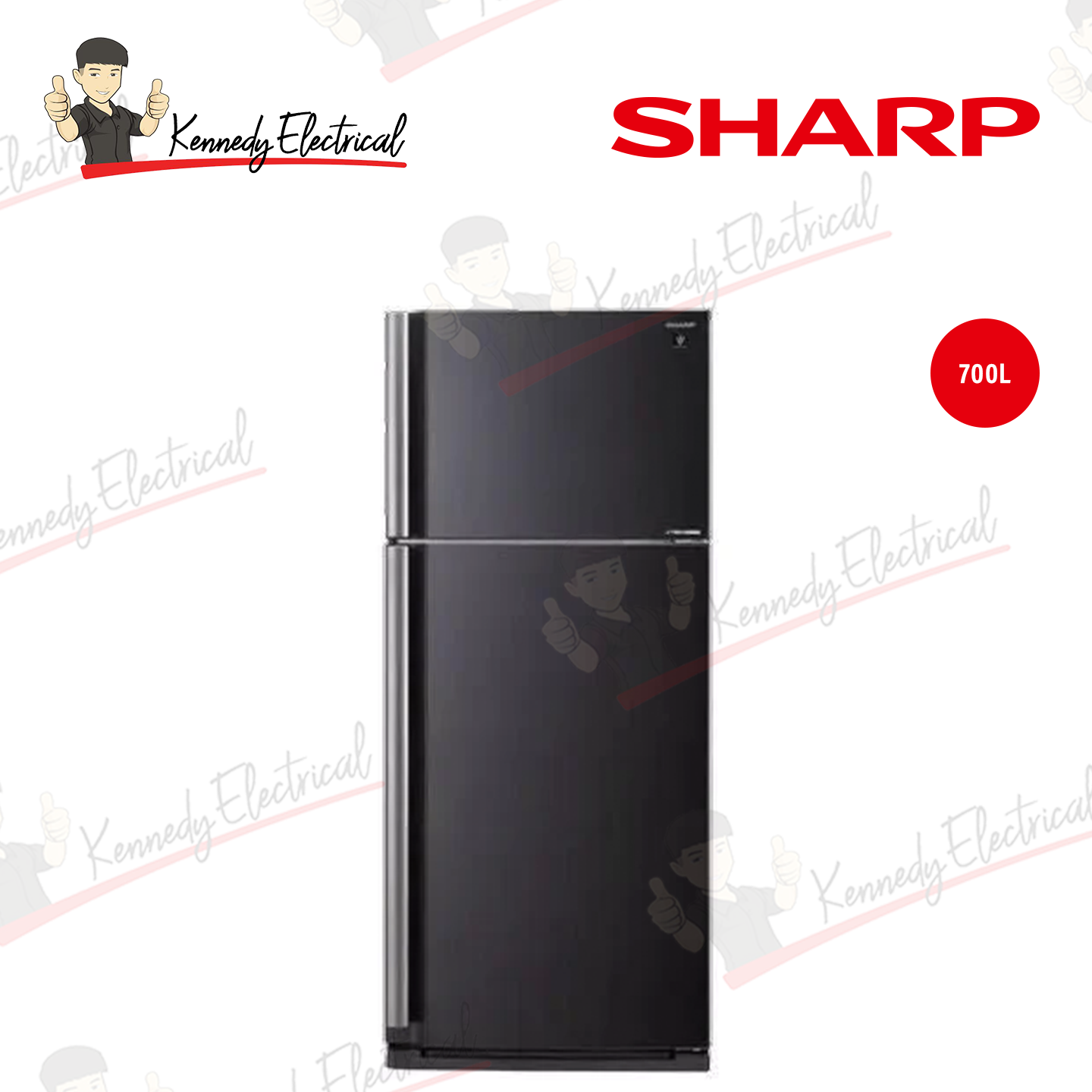 Sharp 700L i-Kagami 2-Door Refrigerator (SJP735MBK)