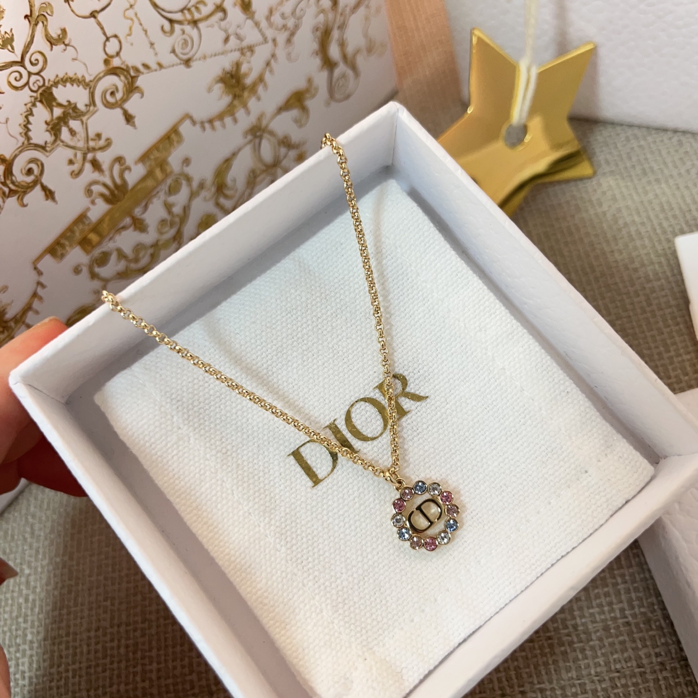 【原單】DIOR Petit CD Circle 手鍊/項鏈 連禮盒