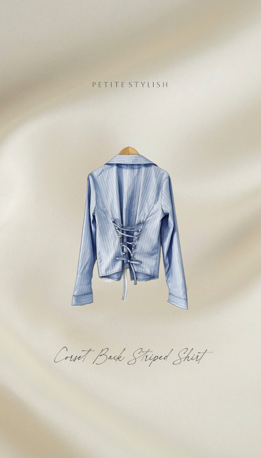 🌼| CORSET BACK STRIPED SHIRT