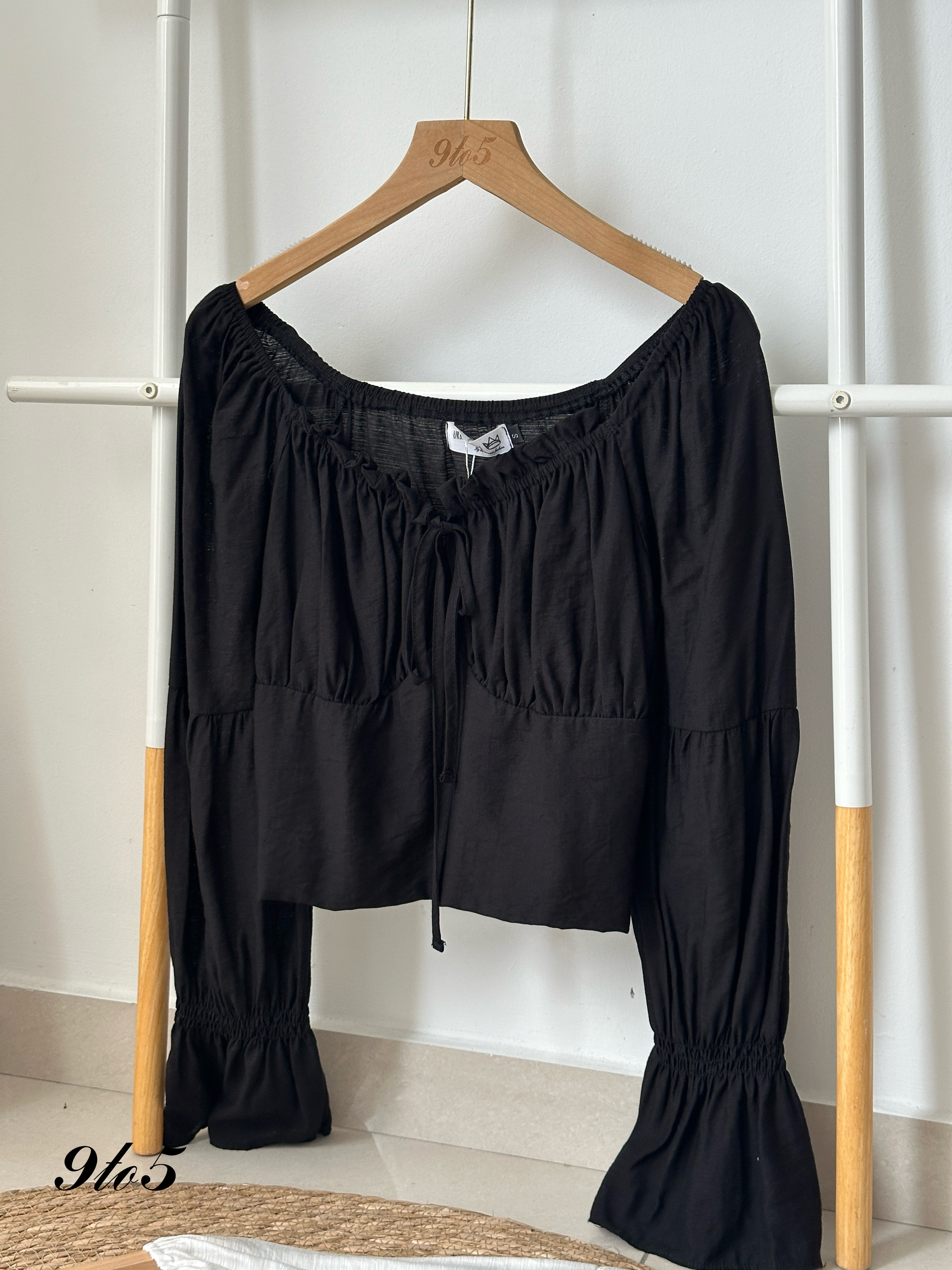 T3969 Bow-tie Off-shoulder Top - 3 Colors