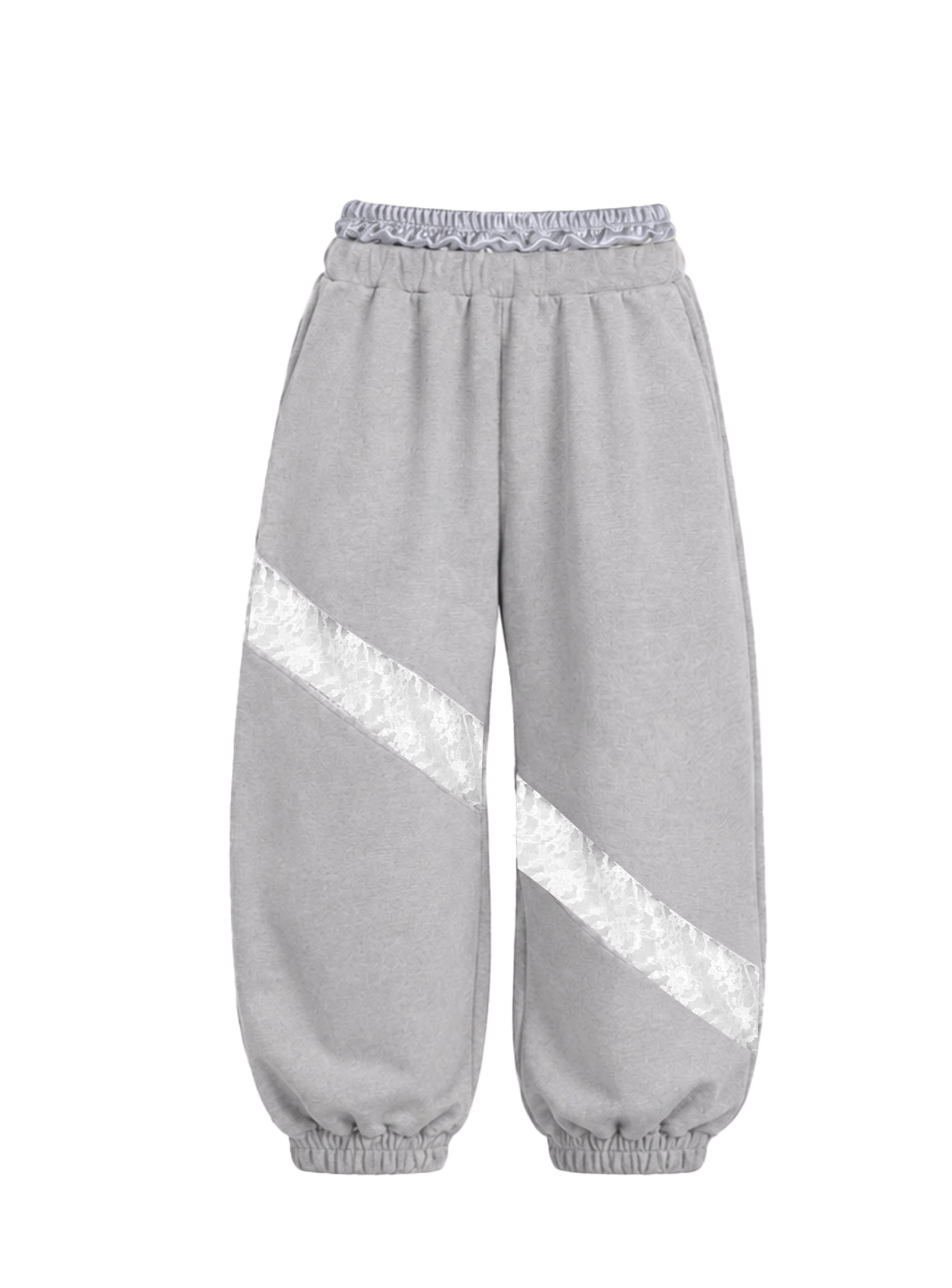 Double-Waist Lace Sweatpants