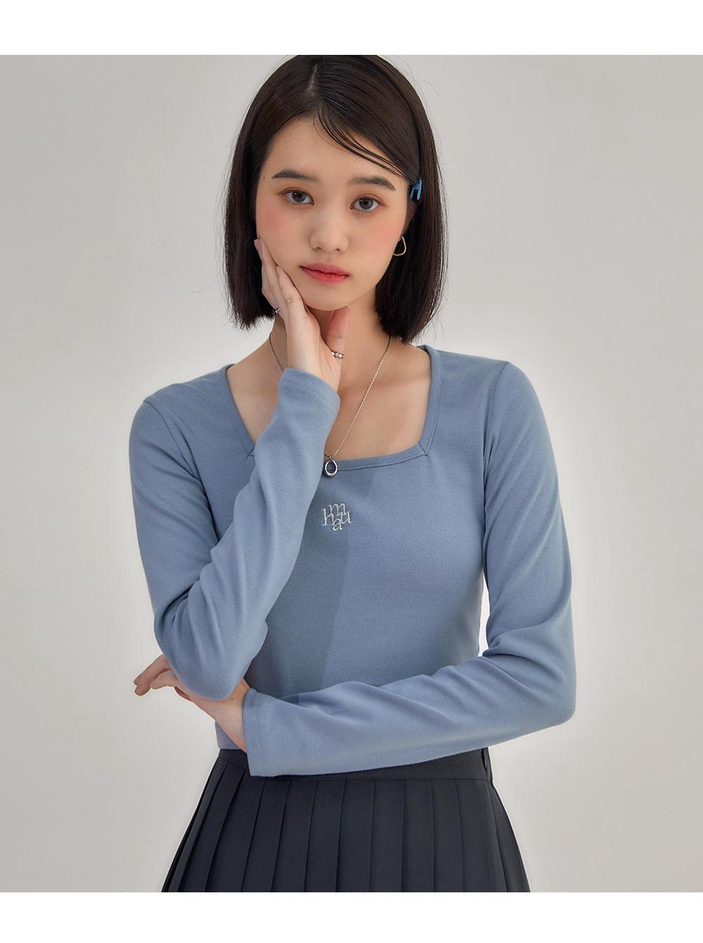 <預訂>🇰🇷MuahMuah Square Neck crop long sleeve