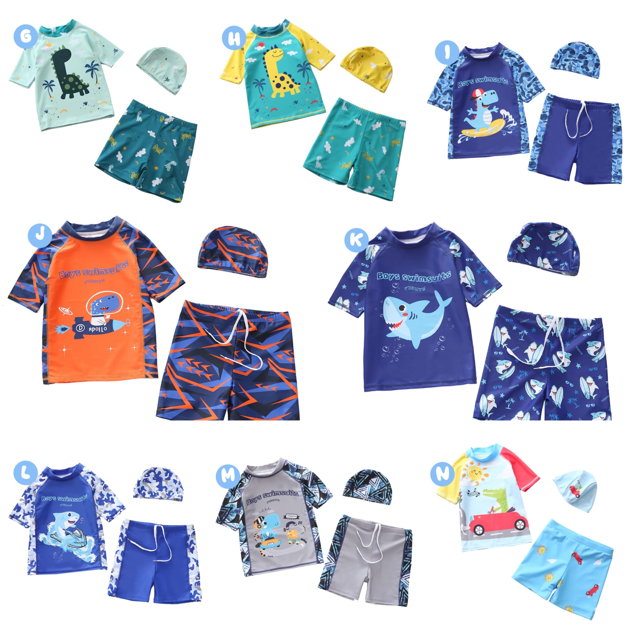 兒童泳衣三件套(泳衣➕泳褲➕泳帽) 