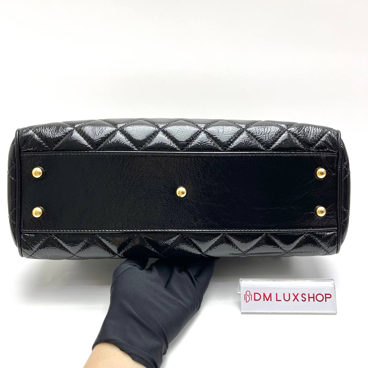 Chanel 25A Black Bowling Bag GHW (Microchip)