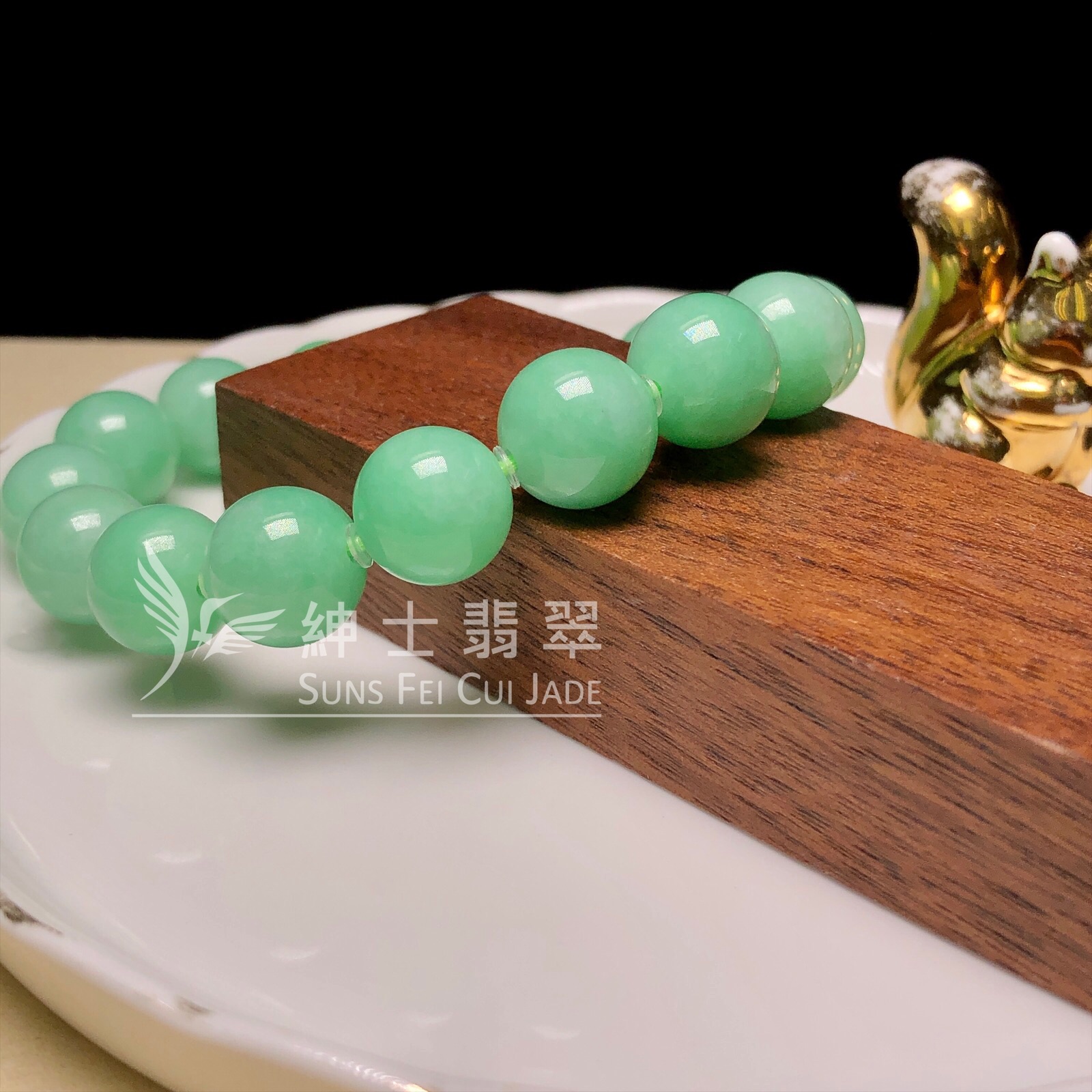 CA00785 滿綠翡翠手串12mm