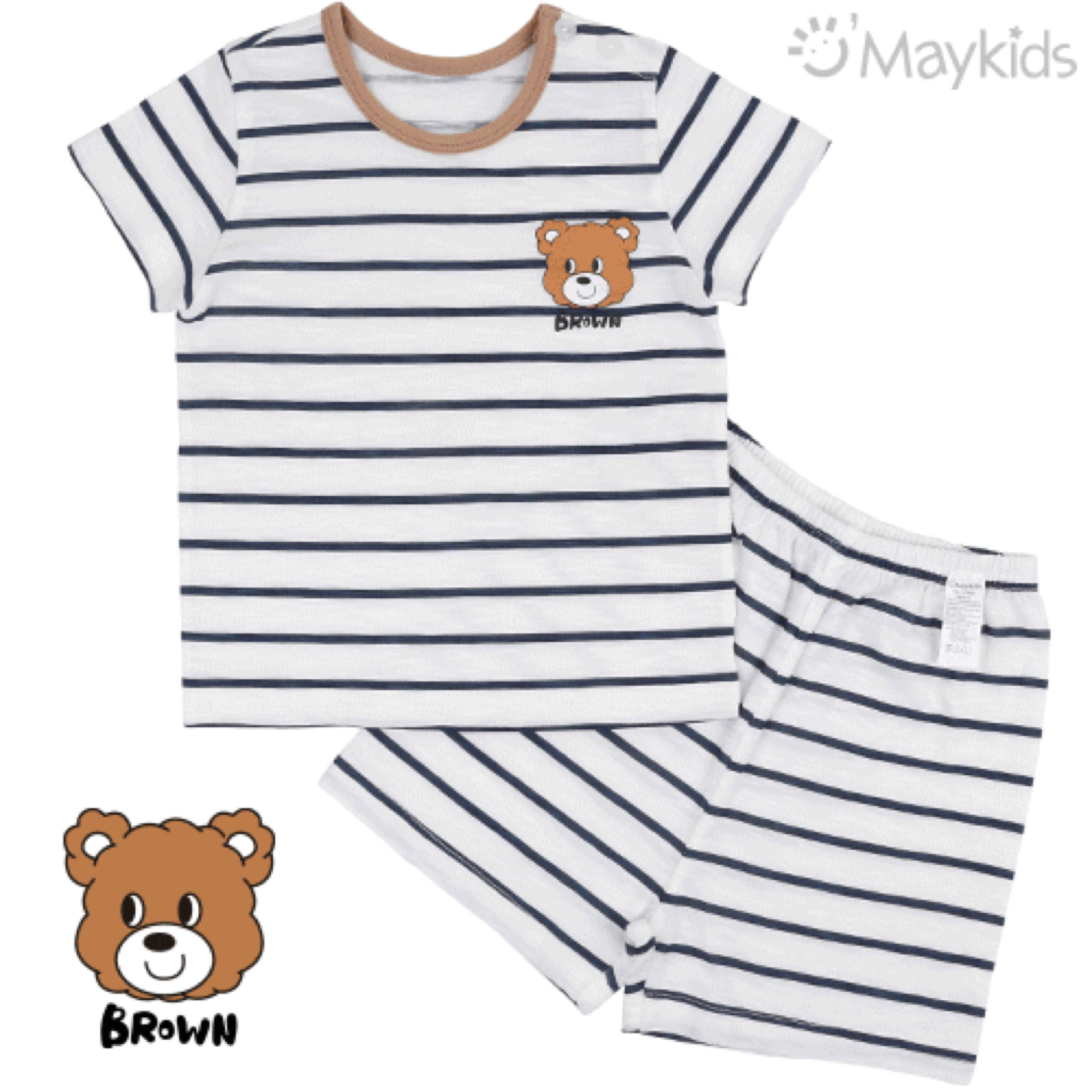 Maykids 5分袖家居服 (Bear friends)