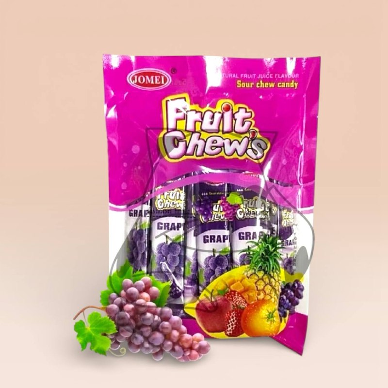 24pcs Jomei Magic Chew/Fruit Chew Sour Candy [Strawberry/Grape/Apple]