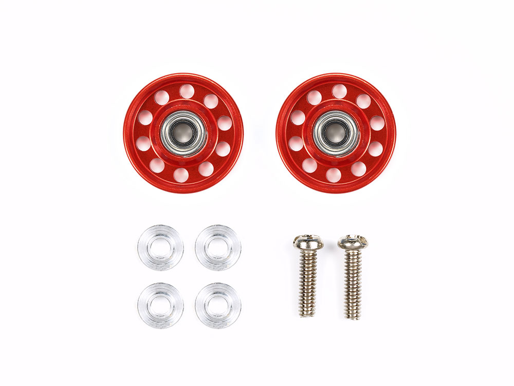 LIGHTWEIGHT 13mm ALUMINUM BALL-RACE ROLLERS (RINGLESS/RED)