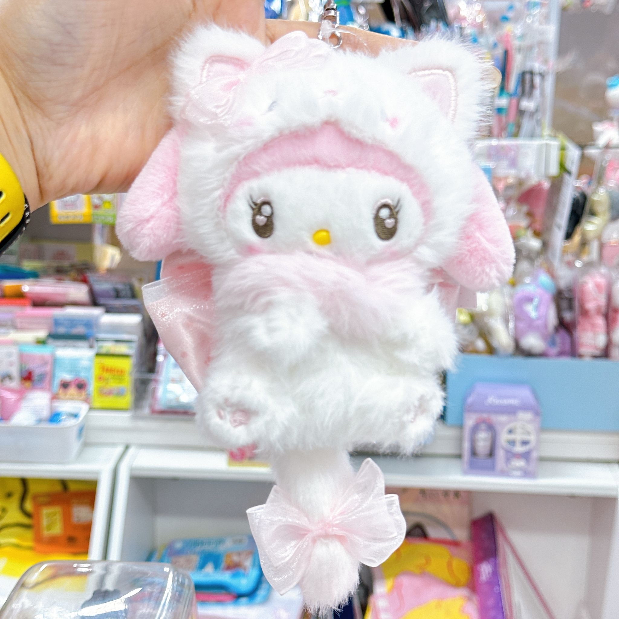 日本直送日本版白色貓咪系列公仔掛飾