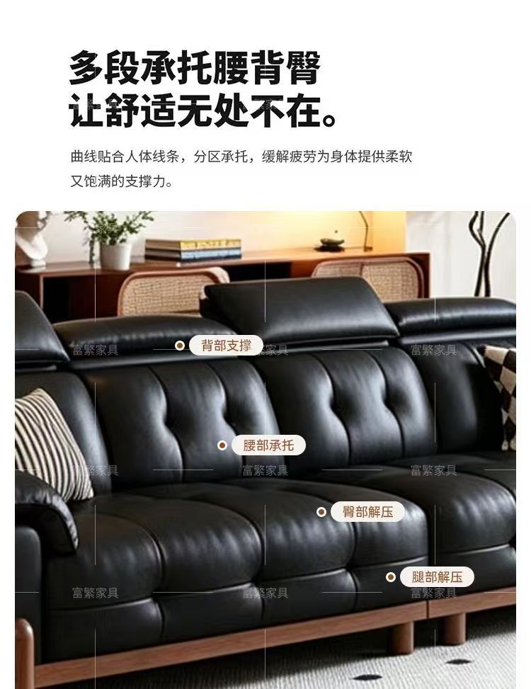 中古風直排皮藝梳化 現代簡約 大小戶型客廳適用 sofa