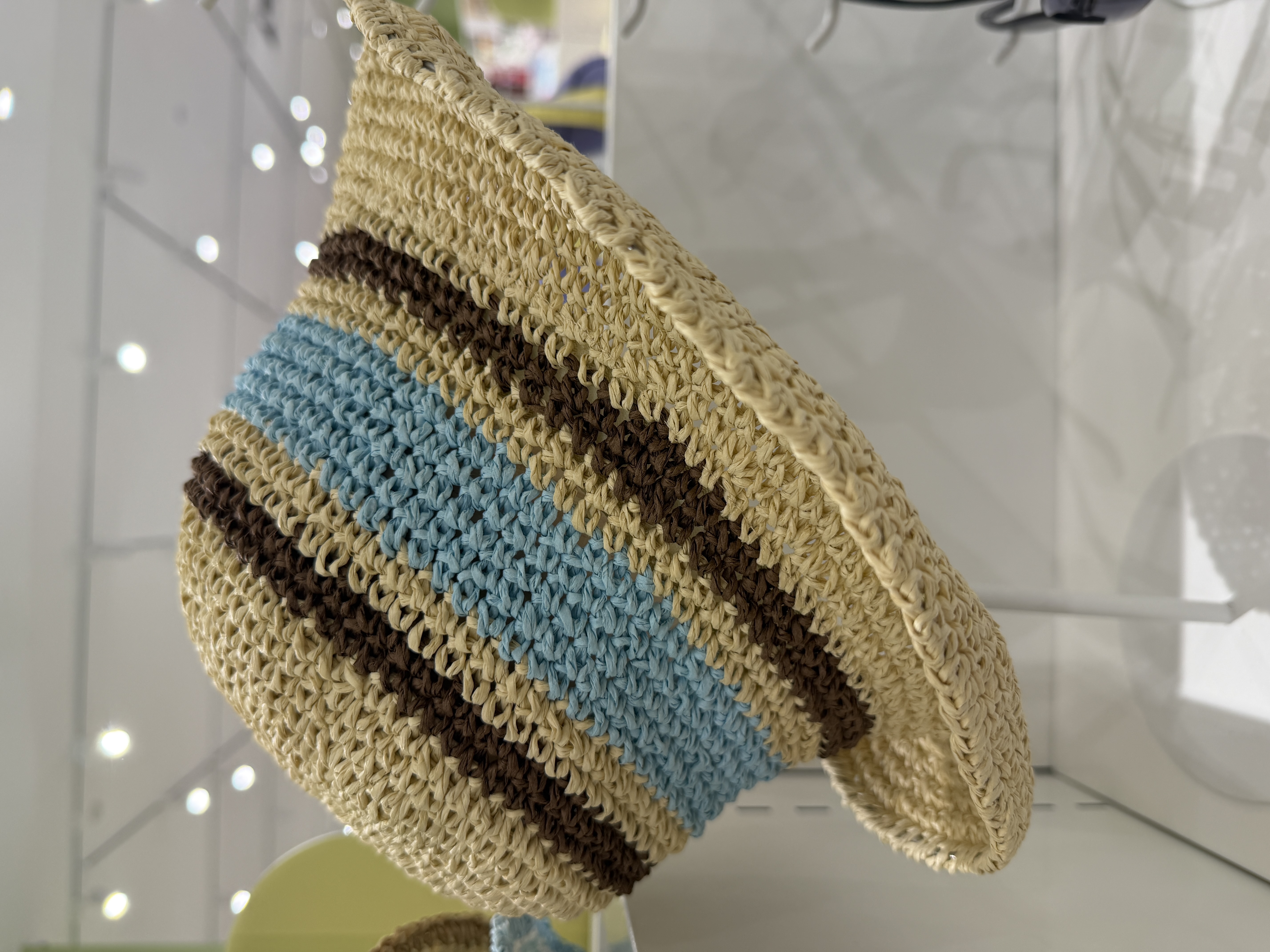 Colorful Mixed Yarn Straw Hat