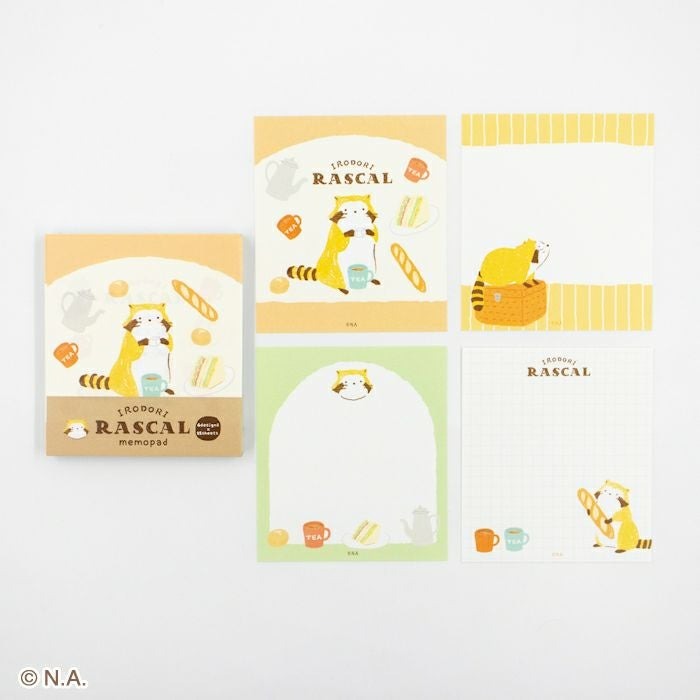 現貨｜IRODORI RASCAL 小浣熊 日本製 便條紙 Memo Notepad (野餐 LM392)