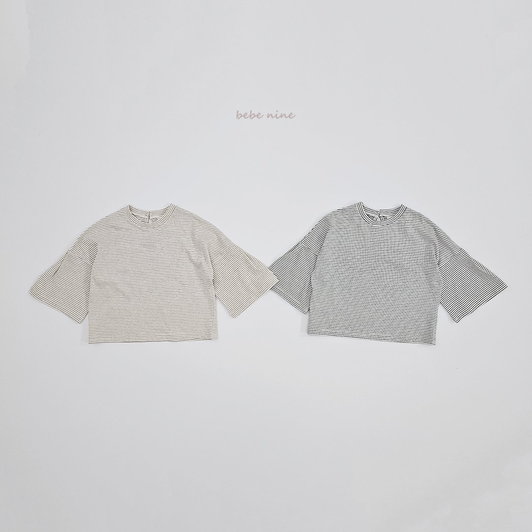 🌸預訂 韓國直送🌸🇰🇷Bebenine兩色條紋寬鬆闊長袖上衣