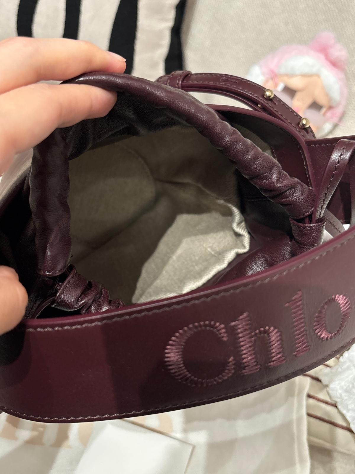 Chloe sense bucket 2way bag 酒紅 100%Authentic ,98%new ✅card✅dust bag 
