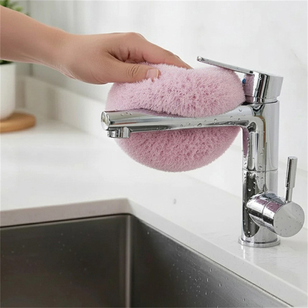 抗菌浴室清潔球 水池臺面清潔刷 魔力擦 清潔 藍色 [平行進口] HK2686