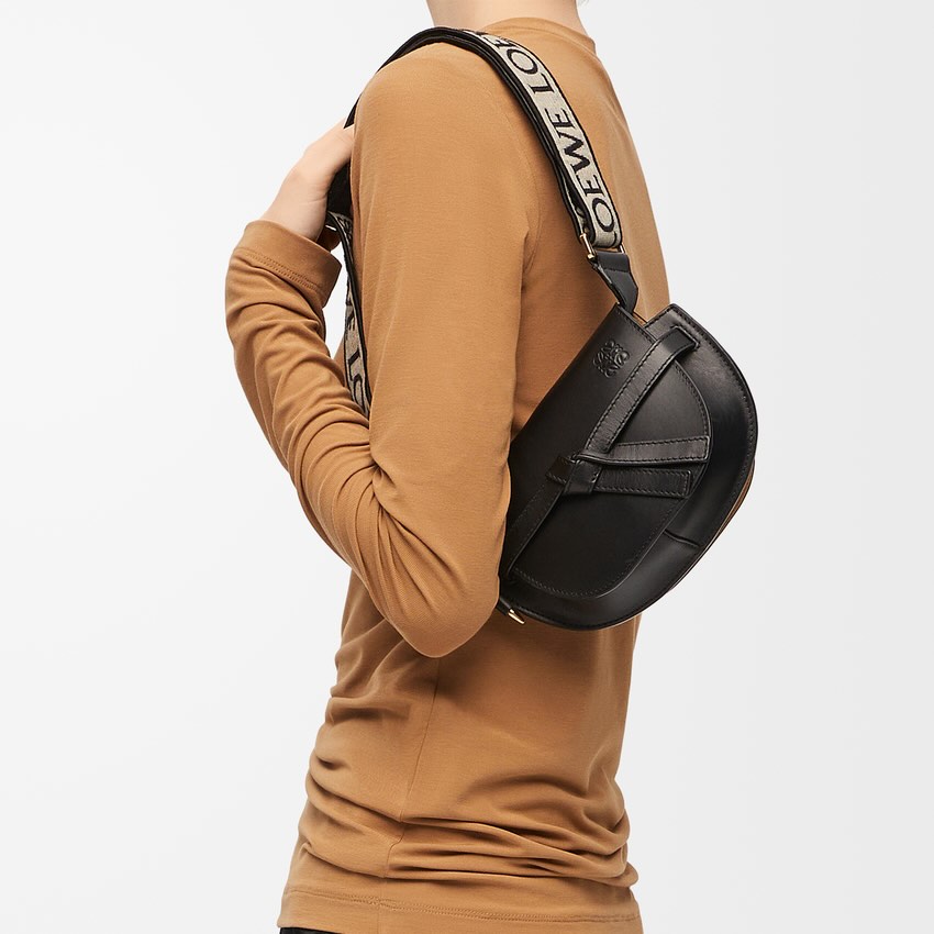 LOEWE🤍PRE OWNED Mini Gate 黑色馬鞍包 斜肩包🖤