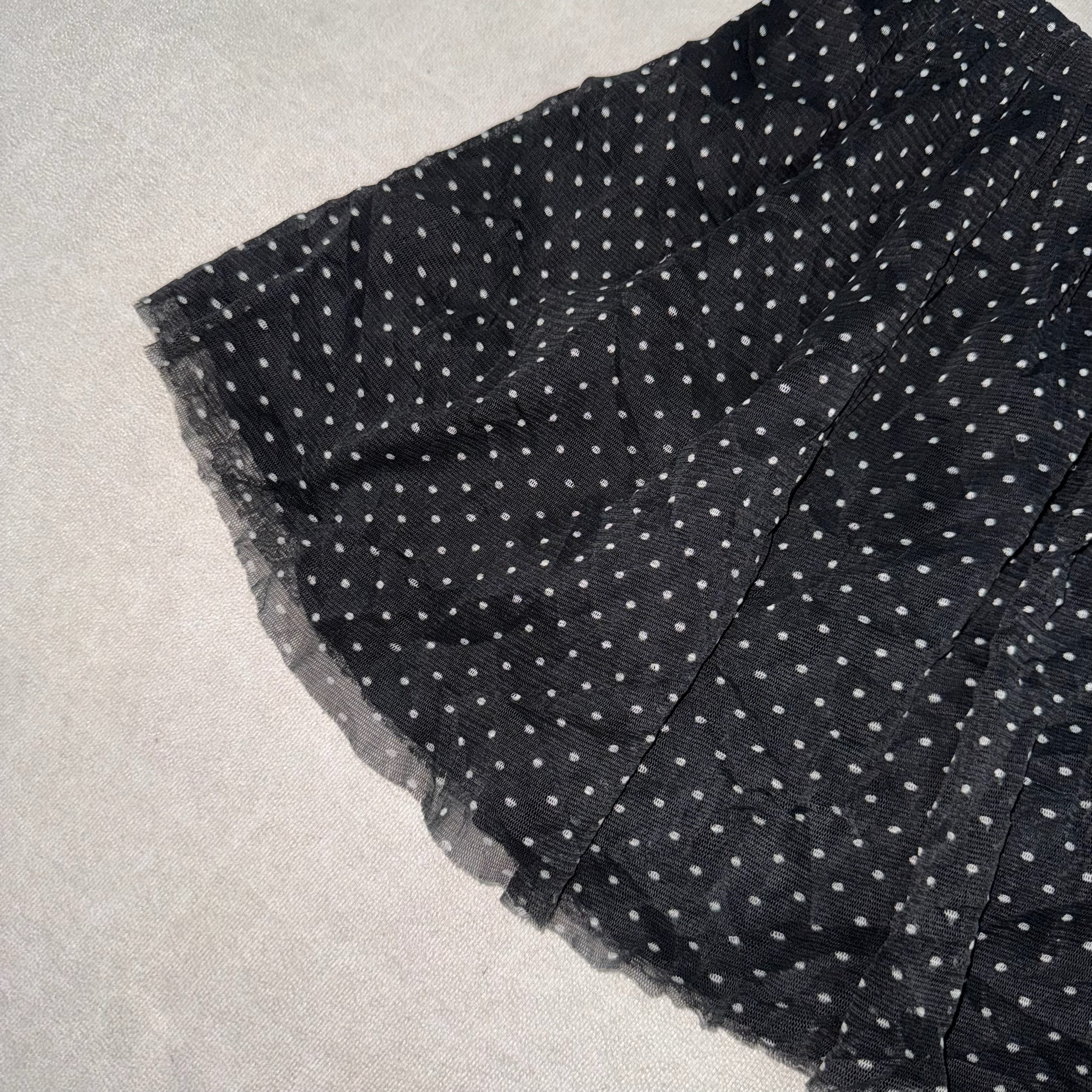 Polka Dot Mesh Skirt