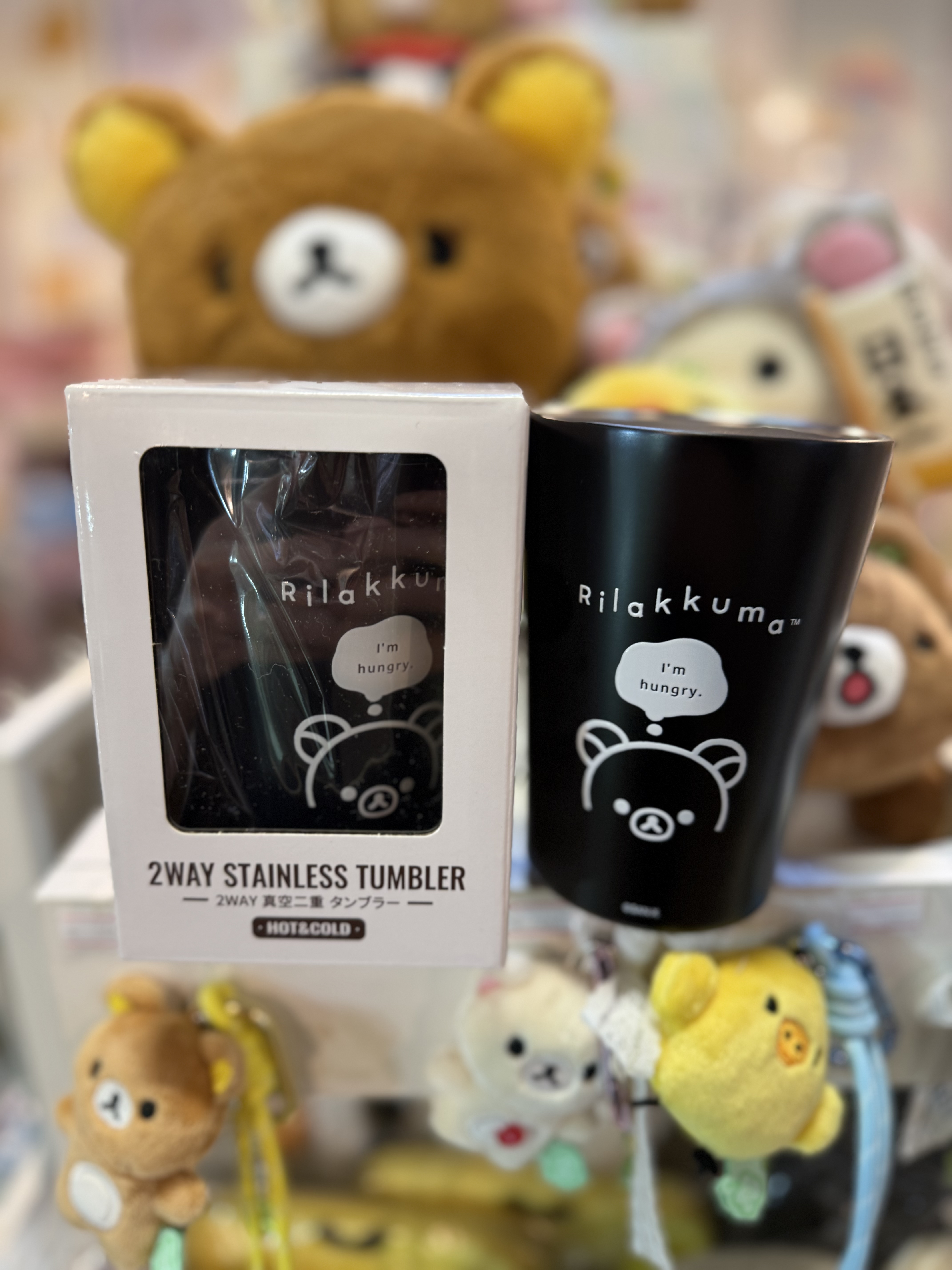 《現貨》全新Rilakkuma黑白造型兩重不鏽鋼保溫杯
