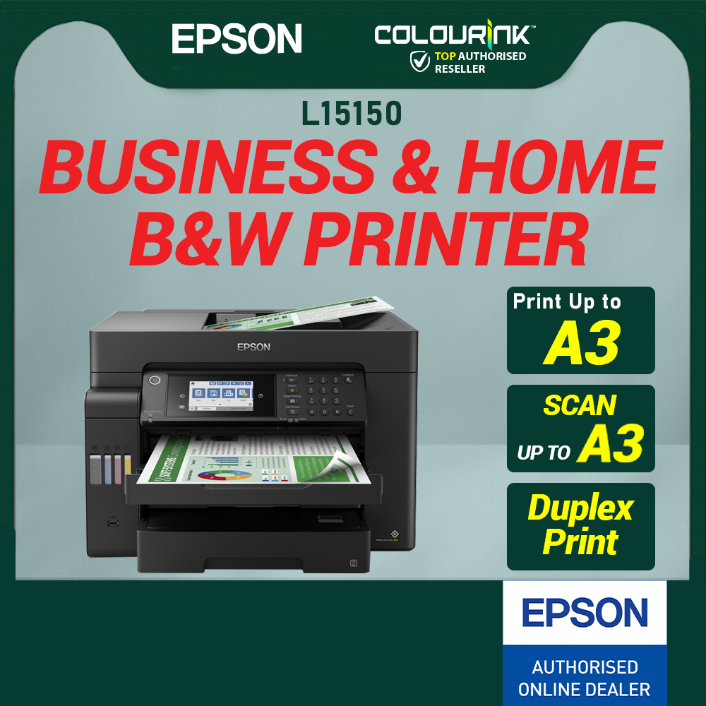 Epson EcoTank L15150 L15180 A3 Wi-Fi Duplex All-in-One Refill Colour Ink Tank Printer ADF Scanner L14150 J3930DW T4500DW