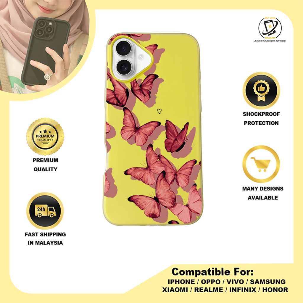 JELLY CASE PHONE FOR IPHONE - DESIGN BUTTEFLY F