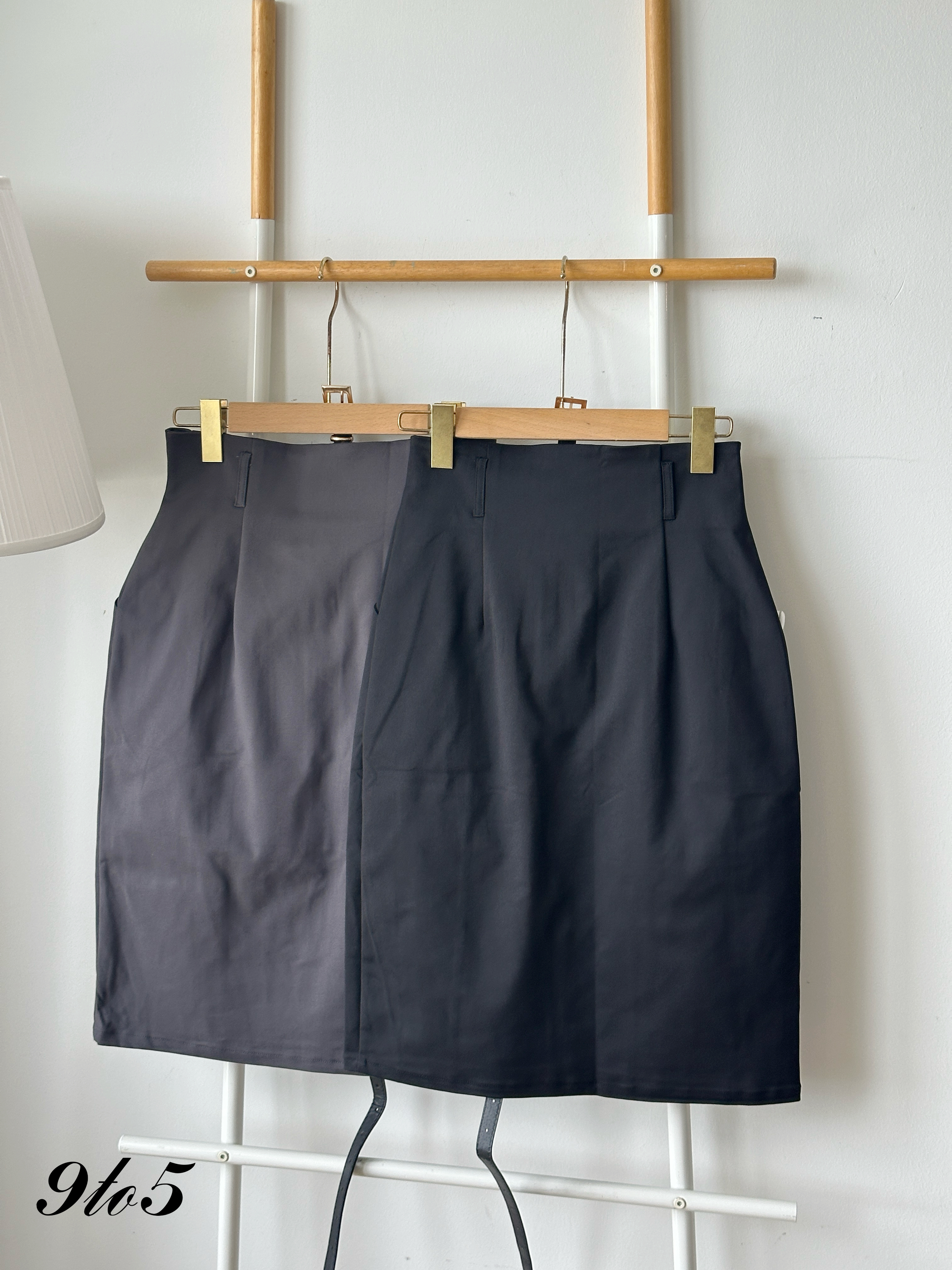 S1917 Midi Zipped Pencil Skirt - 3 Colors 