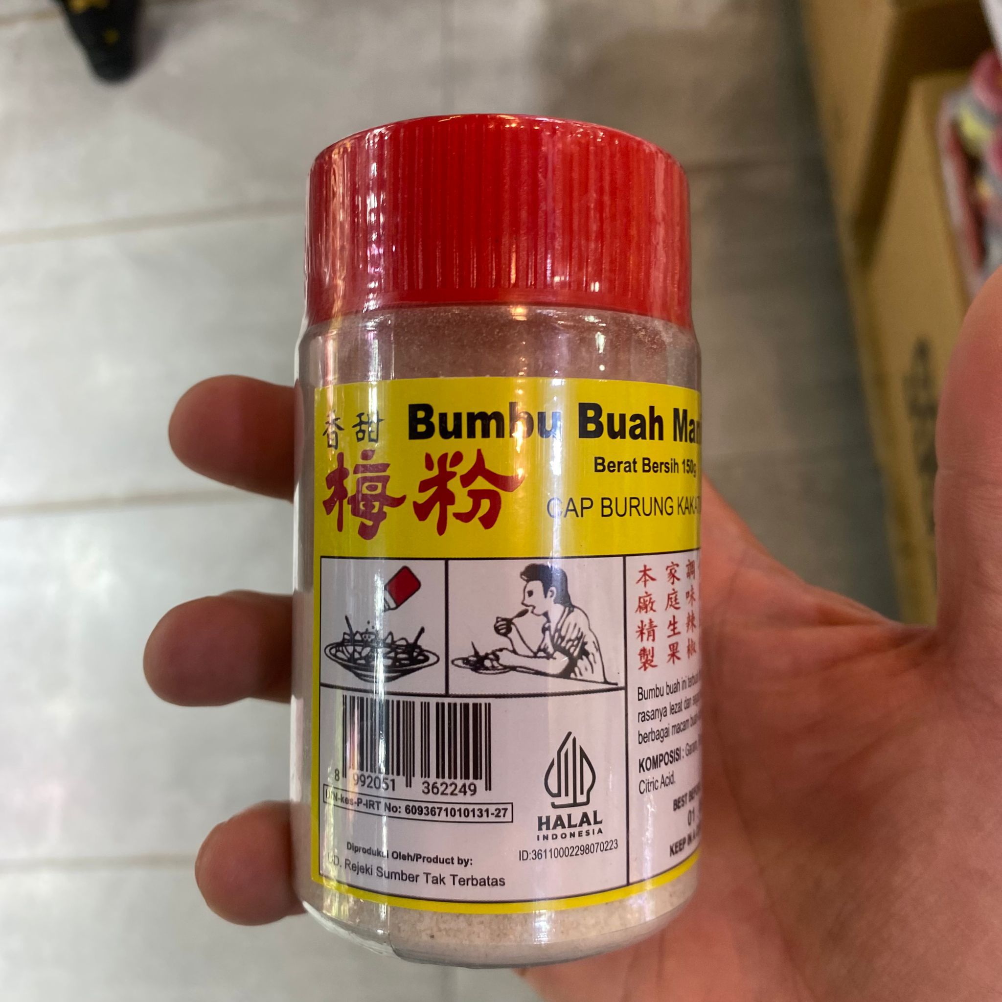 香甜梅粉 - Bumbu Buah Manis，鳥牌，150克