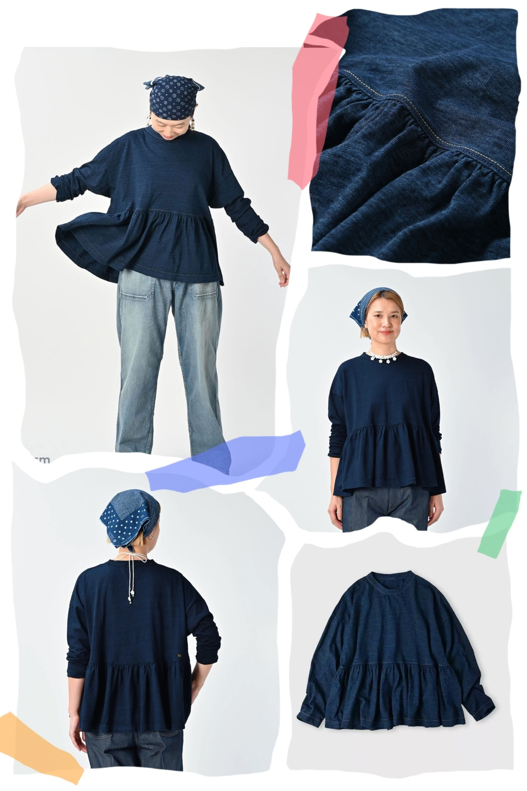 45R 荷葉邊長袖Tee 