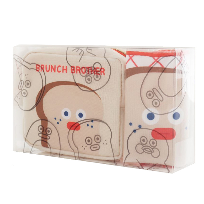 現貨｜Brunch Brother 早午餐兄弟 多士 日版 化妝袋 + 毛巾仔 套裝 (228290)