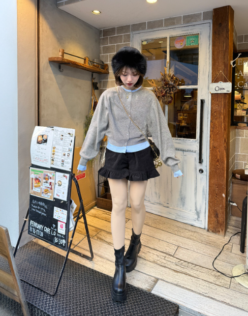 拼色針織外套 [dk1611]