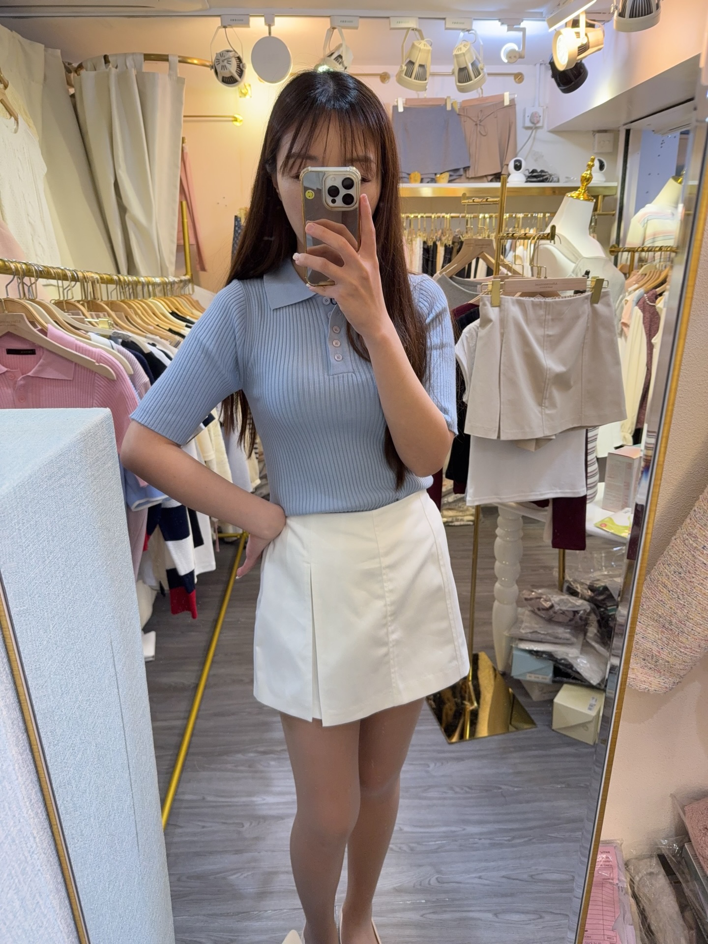 彈性直紋上衣🩷有領🌸肉肉囡或瘦小女生都非常之適合