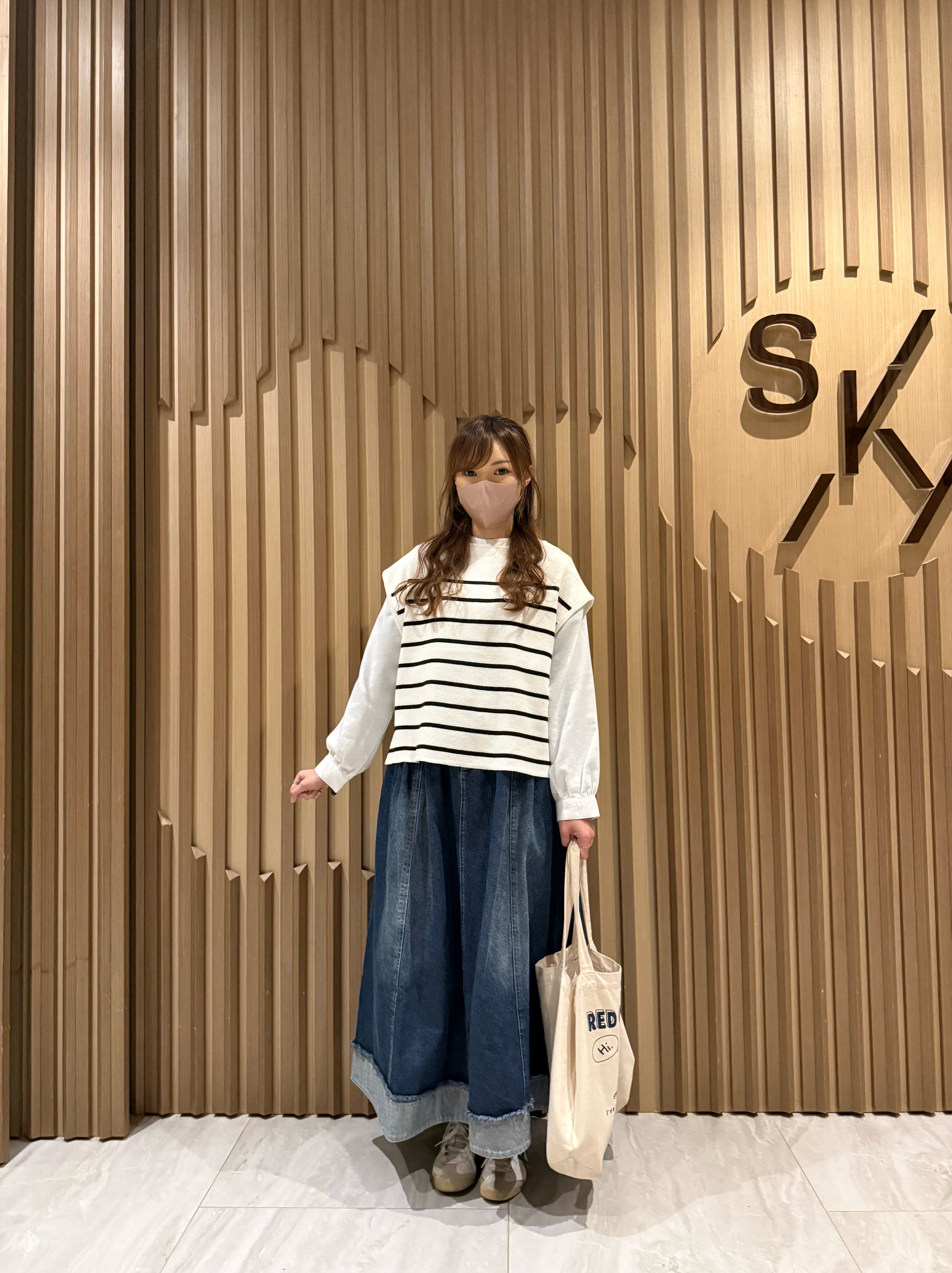 造舊拼布牛仔裙