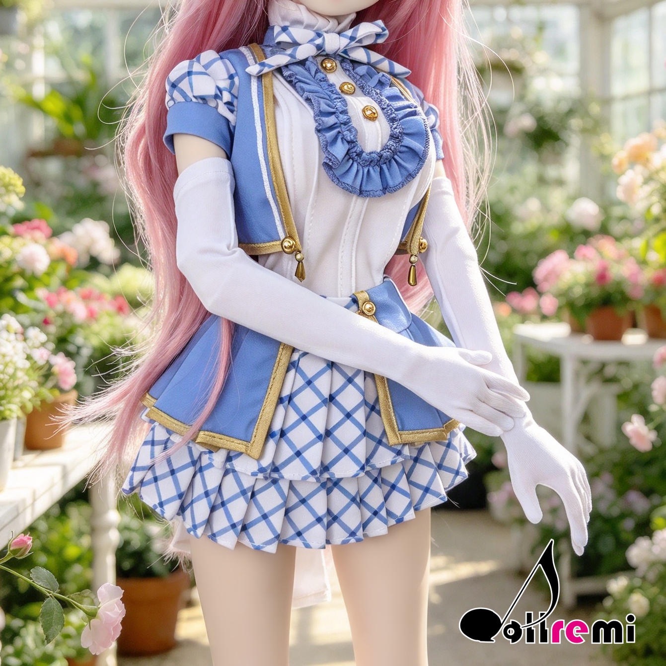 【dollremi】(A0126) 白色及肘手套 White Elbow-length gloves