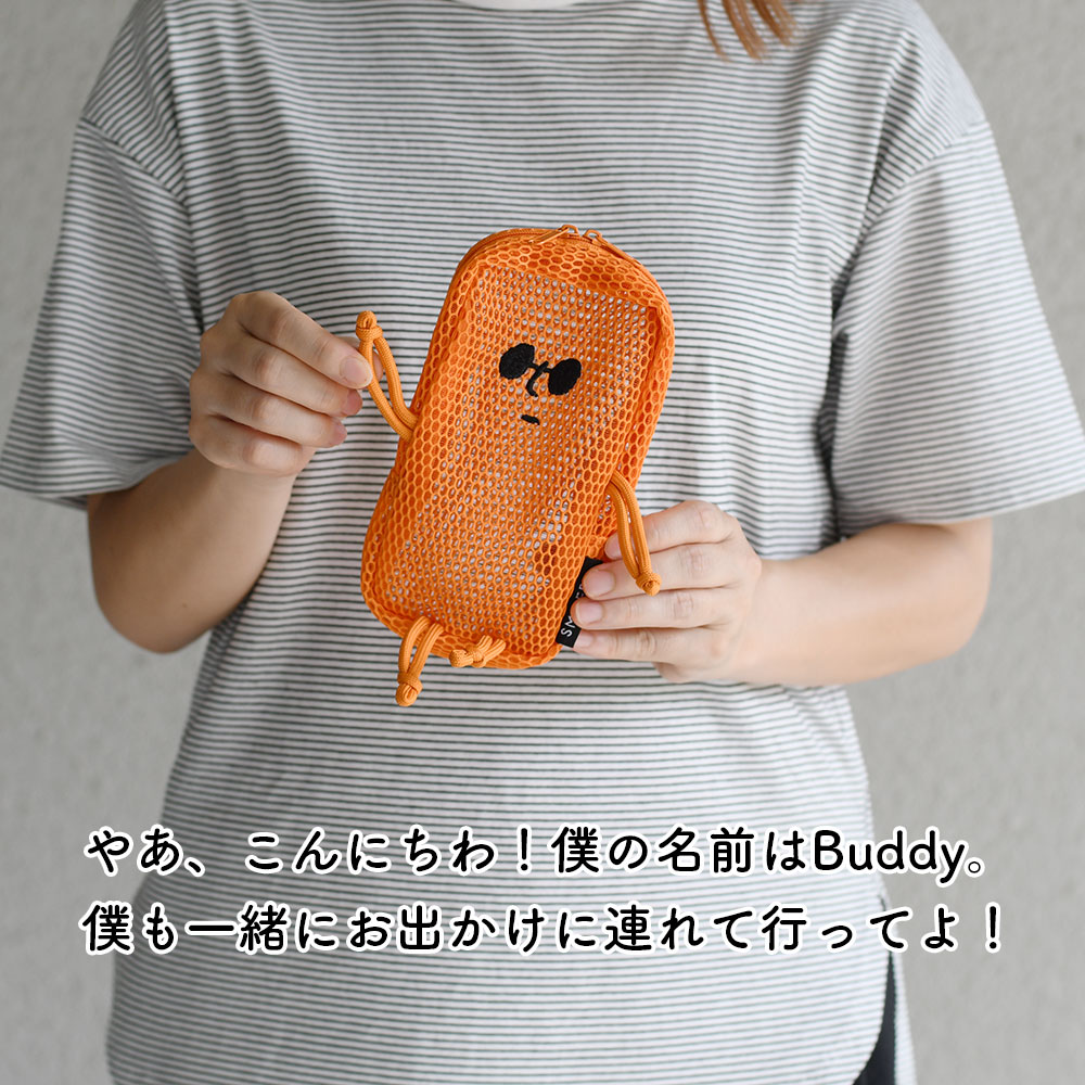 🆕【⭐訂購⭐】🌀 🇯🇵 日本直送 SMILER Buddy 刺繡 可愛 網狀 收納袋(附登山扣)［5款選］🌀[ELGD-0150]