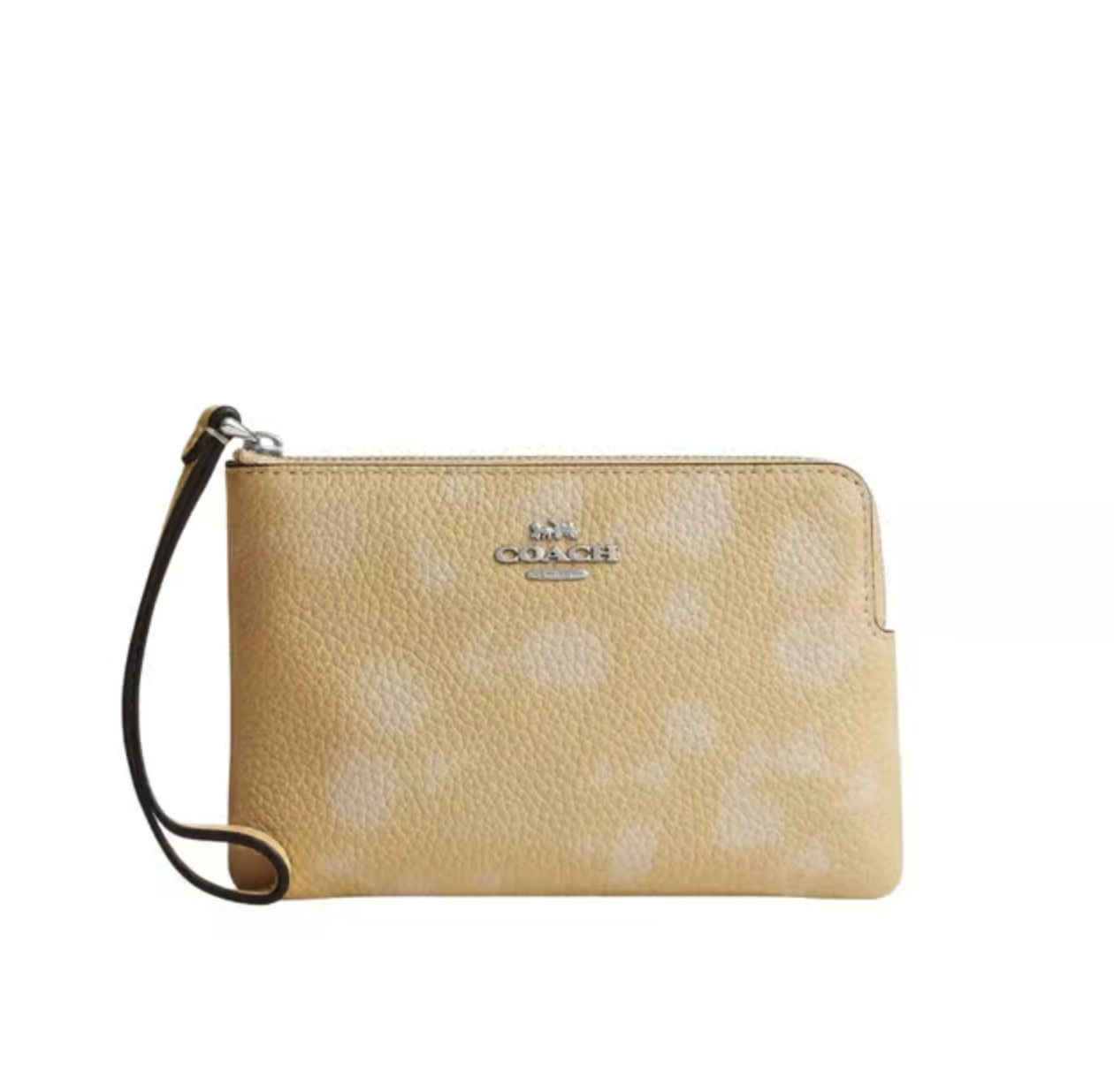 COACH Corner zip wristlet with quilting