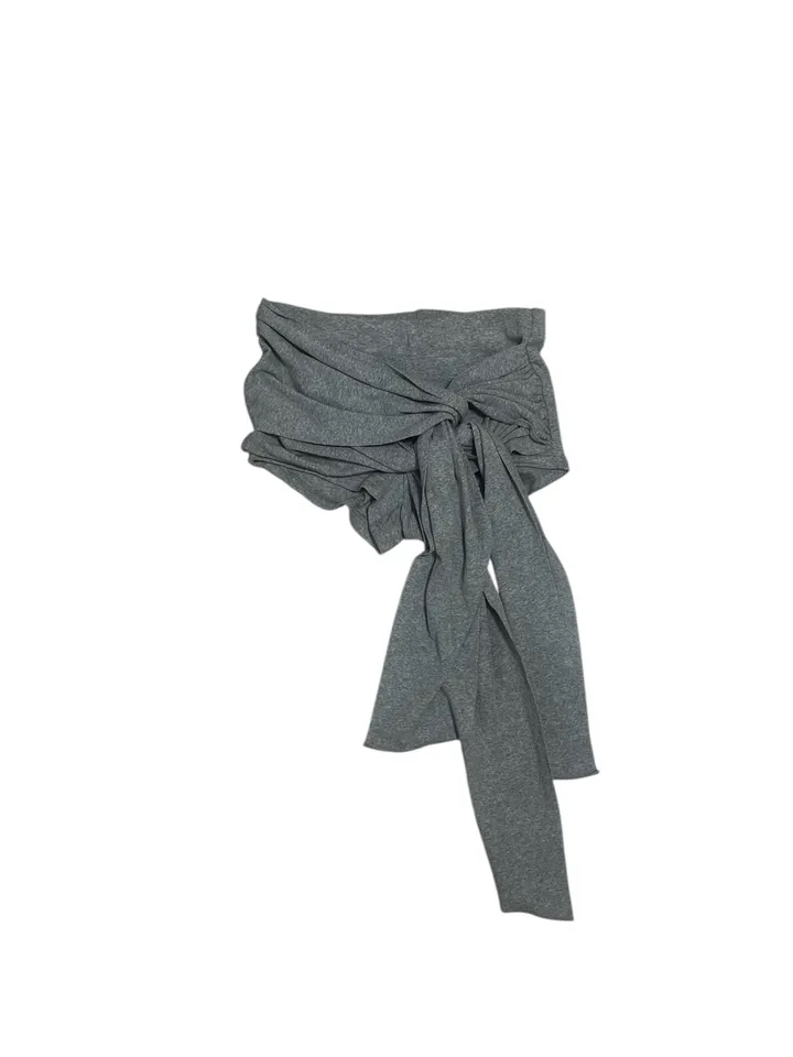 Layered Wrap-Front Micro Shorts