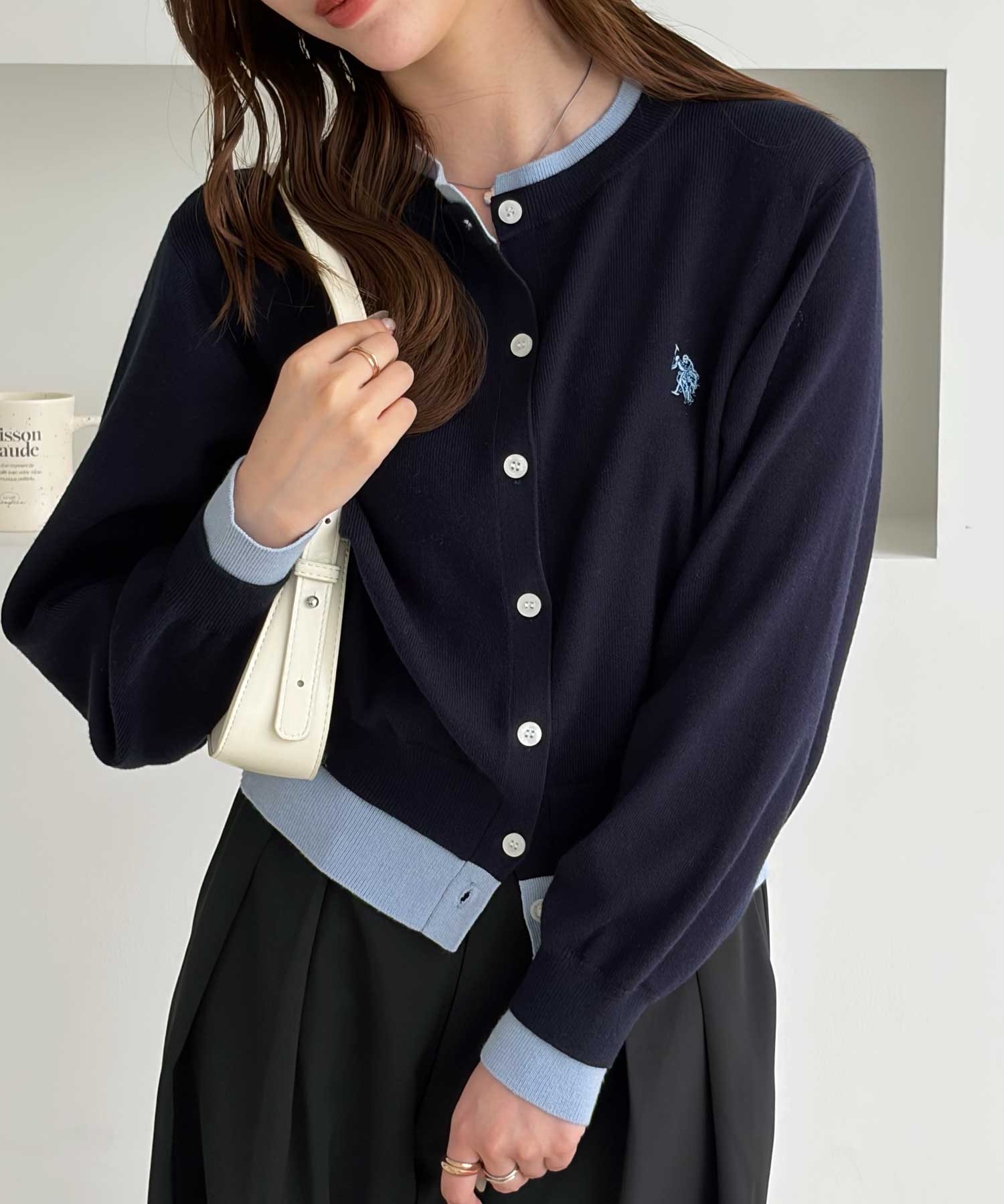 日本直送 限時特價優惠中  人氣聯名預訂： GeeRA x [U.S. POLO ASSN.] 拼色層次針織外套