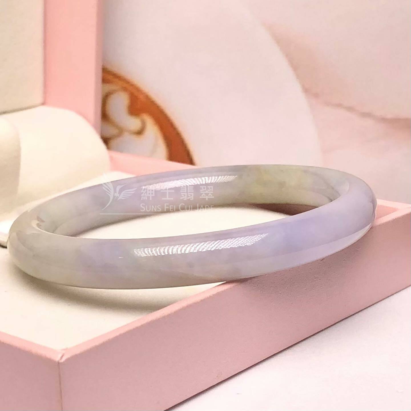 桃紅春圓鐲 51.3mm