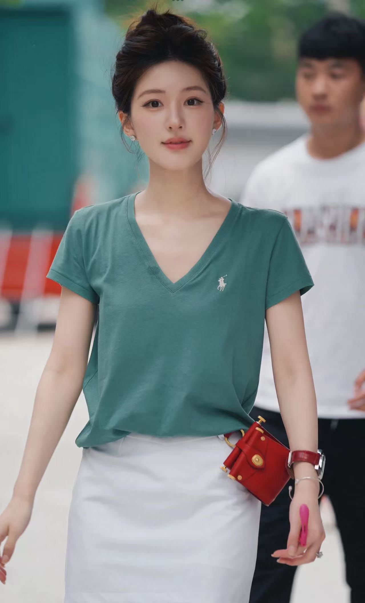 RL POLO V領超薄純色短袖Tee