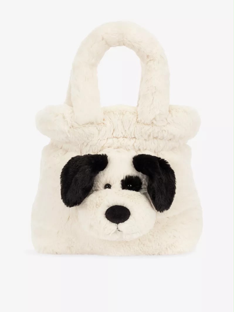 jellycat Rufferty Puppy Soft Handbag 20cm 黑白小狗手袋手提包