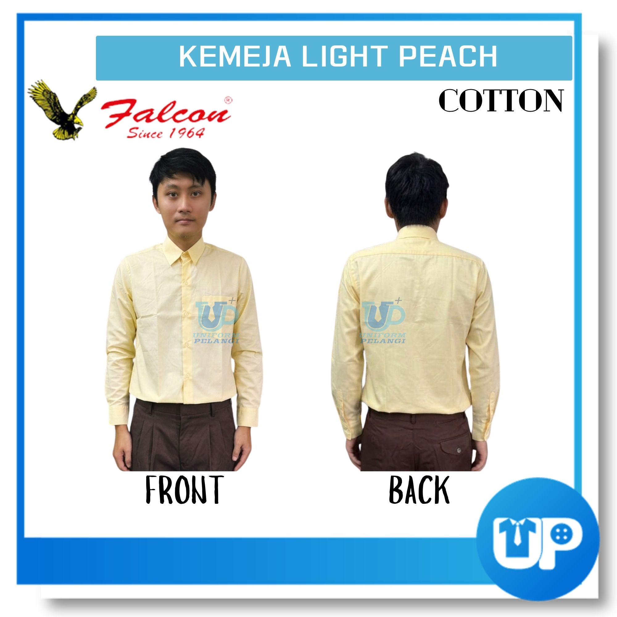 Falcon MRSM Light Peach Baju Kurung Kain Cotton Koshibo Uniform Sekolah Baju Sekolah