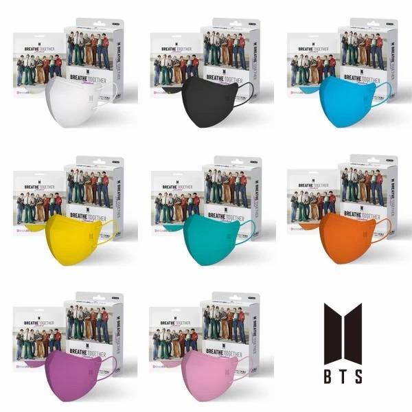 韓國製🇰🇷DOBU X BTS 2D立體三層過濾彩色口罩10入