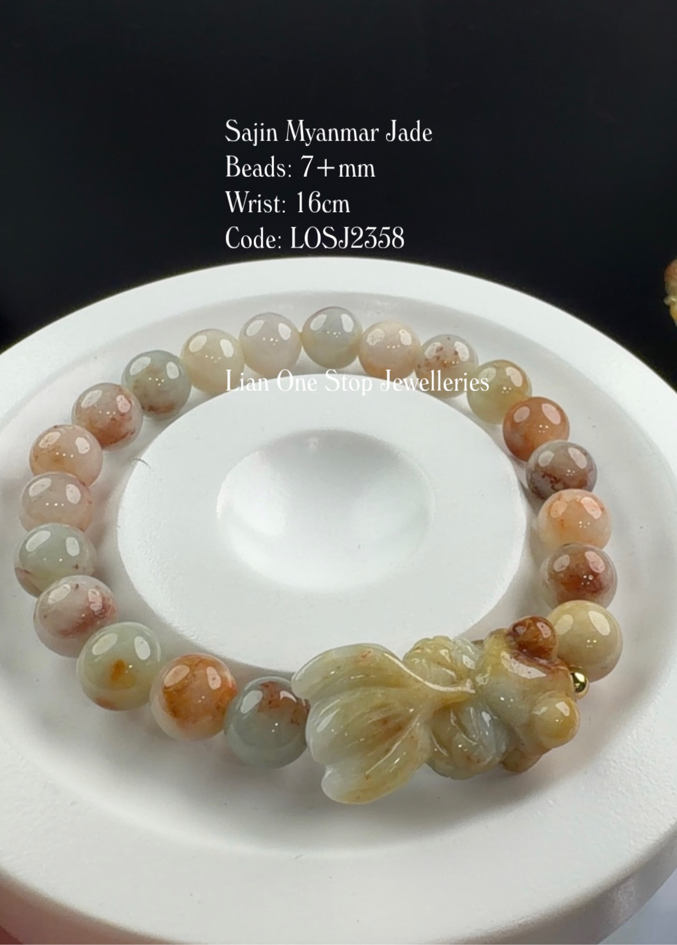Code: LOSJ2358 Sajin Myanmar Jade 7+mm