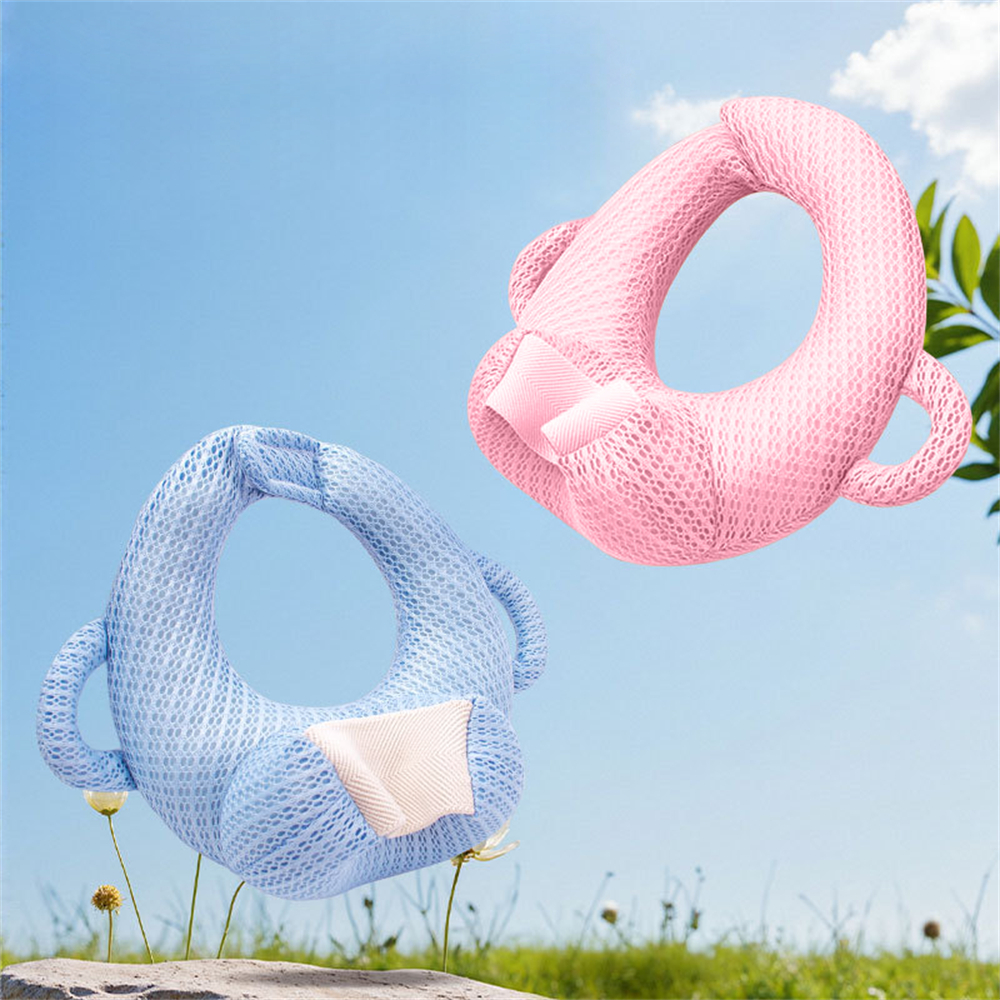 寶寶自動餵奶枕 懶人哺乳枕頭 防吐奶枕頭 嬰兒食奶固定支架 粉色 [平行進口] HK2731