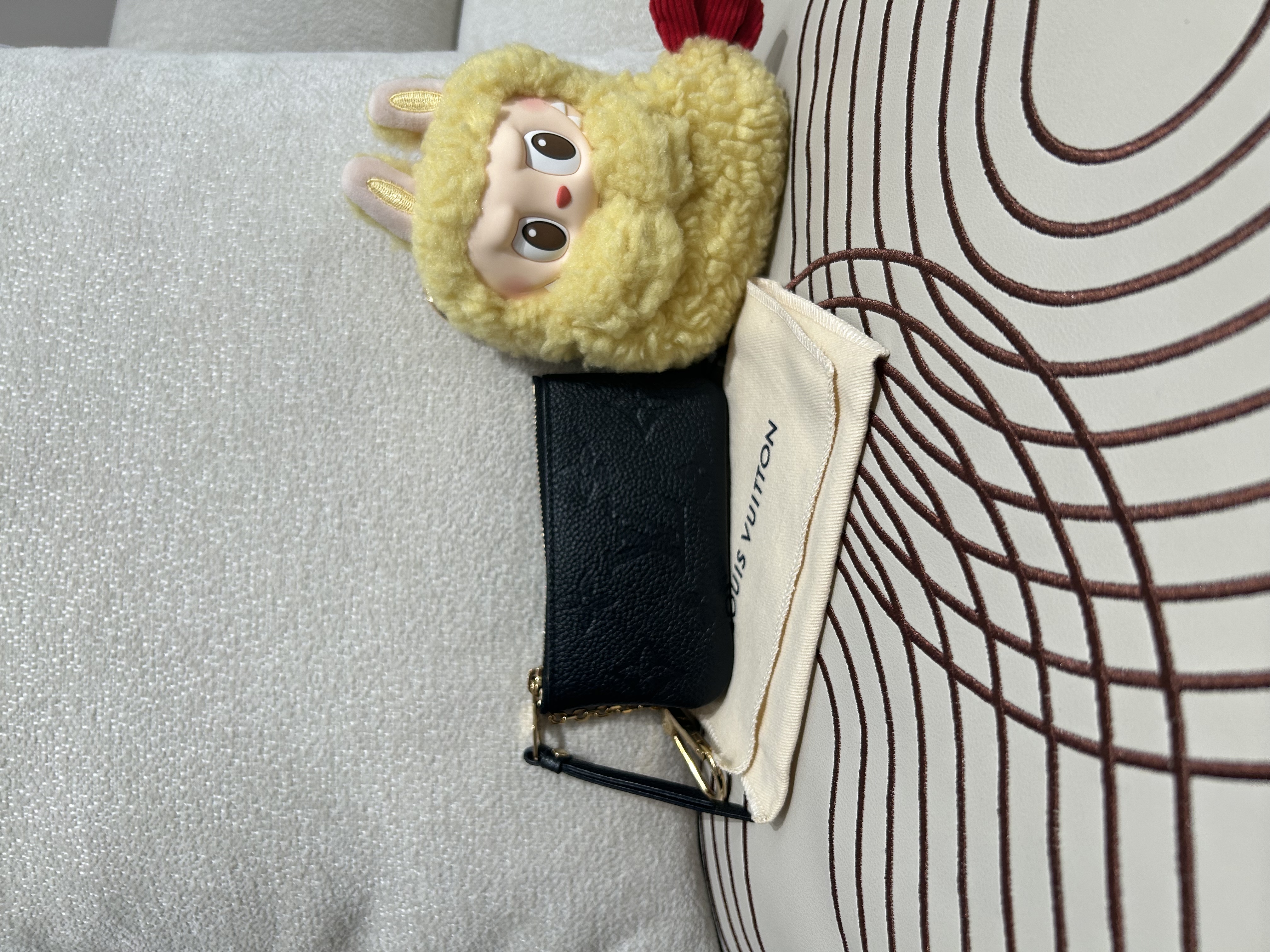 LV M80879 Key & Coin Case Calfskin Black 100%Authentic, 99%New ✅Dust bag✅Box