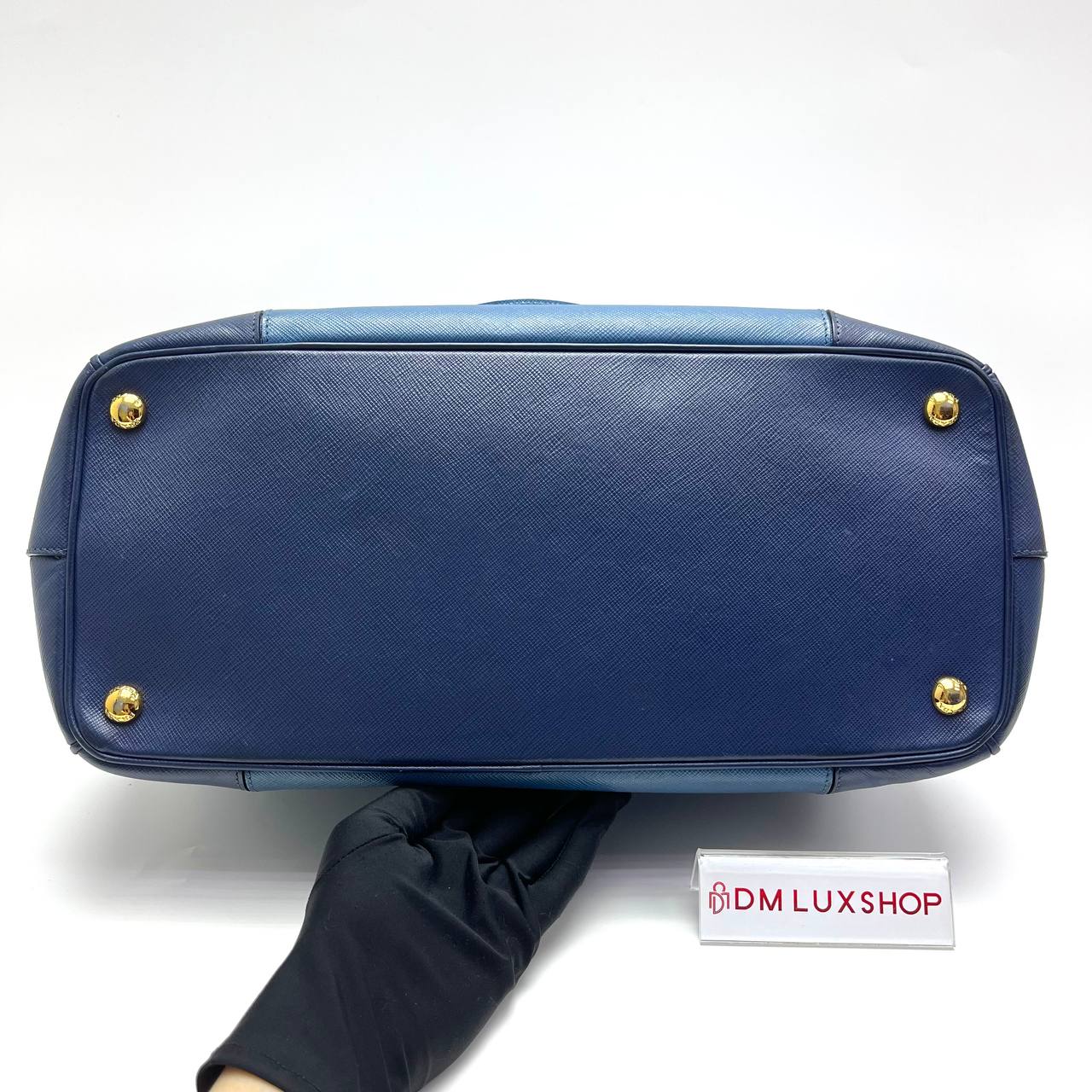 Prada Saffiano Blue Duo Tone