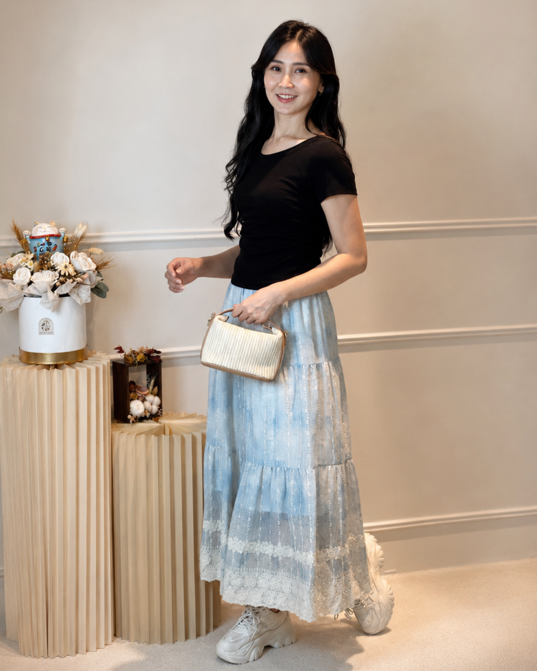 5122 Celestia Lace A Line Skirt 